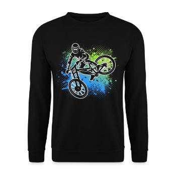 Vélo de montagne Vélo de montagne Vélo de montagne - Sweat-shirt Unisexe - noir - Devant - Alina (178cm) & Michal (187cm)