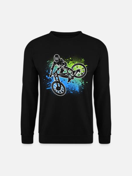 Mountain Bike Cyclist Bike Mountain Bike - Unisex Sweatshirt - black