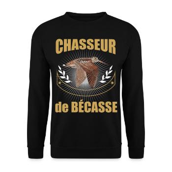 Chasseur de bécasse Citation Pour Homme Chasseur - Sweat-shirt Unisexe - noir - Devant - Alina (178cm) & Michal (187cm)