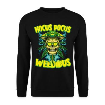 Hocus Pocus Weedibus - 420 Blaze Motif - Unisex Sweatshirt - black - Front - Alina (178cm) & Michal (187cm)