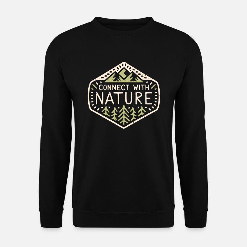 Connect with nature - Unisex Sweatshirt - black