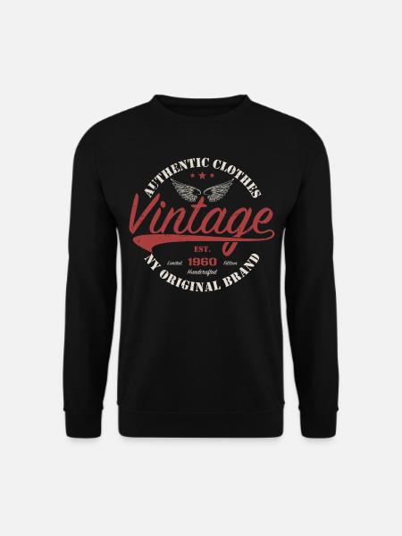 Jahrgang 1960er Geburtstagsgeschenk 1960er Jahre Retro 1960er Jahre - Unisex Pullover - Schwarz