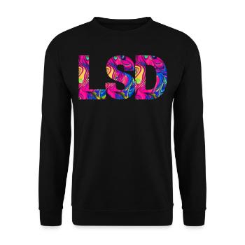 LSD 25 Sunshine Acid - Unisex Pullover - Schwarz - Vorne - Alina (178cm) & Michal (187cm)