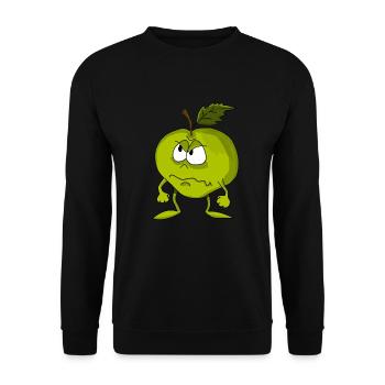pomme verte Grim visage - Sweat-shirt Unisexe - noir - Devant - Alina (178cm) & Michal (187cm)