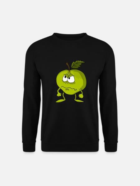 Grim green apple face - Unisex Sweatshirt - black
