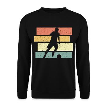 Soccer Retro Vintage Football Legend - Unisex Sweatshirt - black - Front - Alina (178cm) & Michal (187cm)