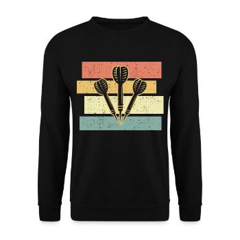 Fléchettes rétro vintage - Sweat-shirt Unisexe - noir - Devant - Alina (178cm) & Michal (187cm)