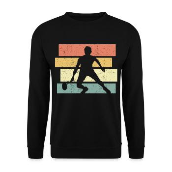 Badminton Retro Vintage Badminton Gift - Unisex Sweatshirt - black - Front - Alina (178cm) & Michal (187cm)