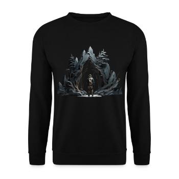 HIKERS OUTDOOR HIKING - Unisex Sweatshirt - black - Front - Alina (178cm) & Michal (187cm)