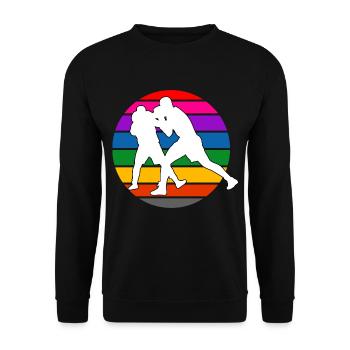 Boxing champion - Unisex Sweatshirt - black - Front - Alina (178cm) & Michal (187cm)