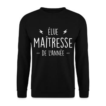 Elected Mistress of the Year - Formidable Mistress - Unisex Sweatshirt - black - Front - Alina (178cm) & Michal (187cm)