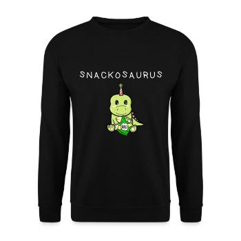 Snackosaurus - sac et dinosaure - Sweat-shirt Unisexe - noir - Devant - Alina (178cm) & Michal (187cm)