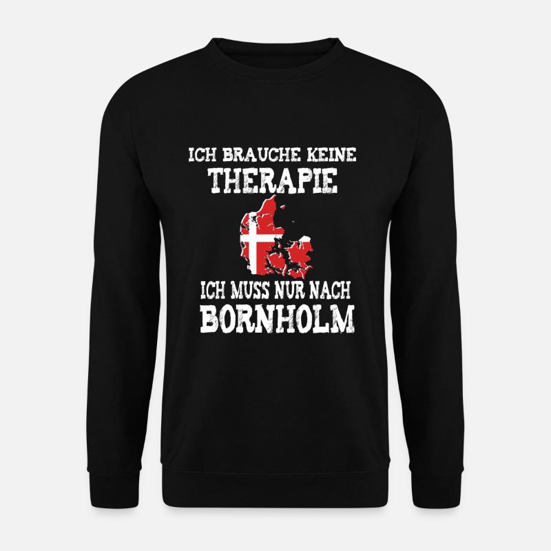 Ich muss nur nach Bornholm Dänemark Skandinavien - Unisex Pullover - Schwarz