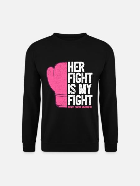 Brustkrebs Anti-Krebs Kampf Ehemann Freund Support - Unisex Pullover - Schwarz