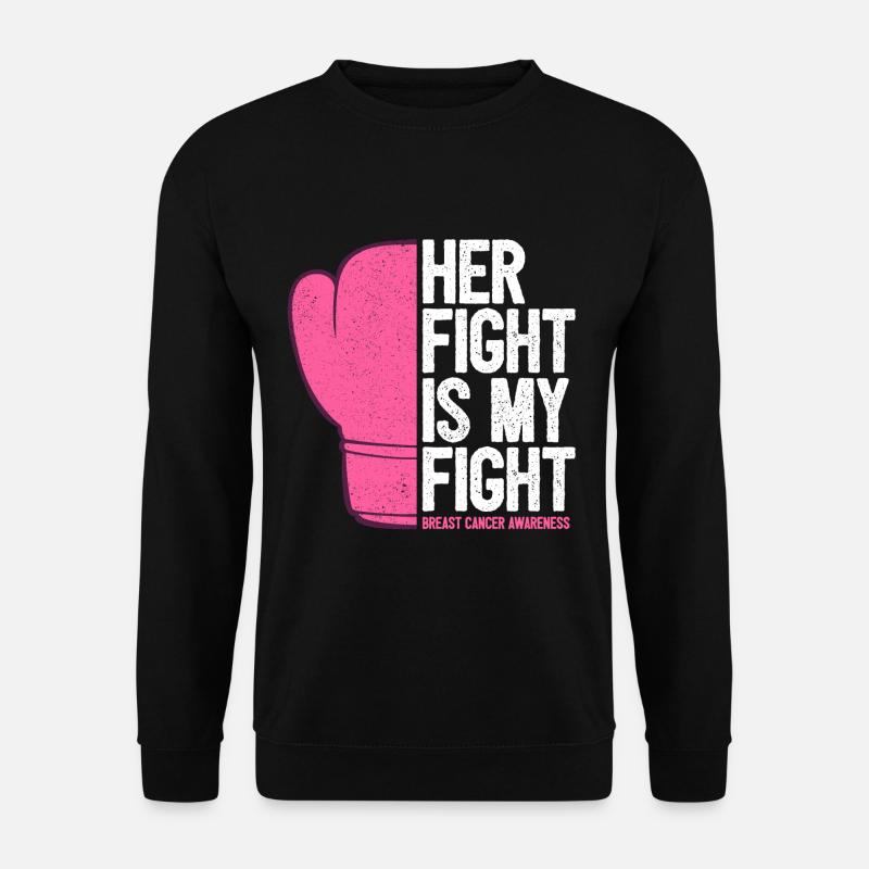 Brustkrebs Anti-Krebs Kampf Ehemann Freund Support - Unisex Pullover - Schwarz