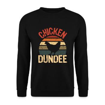 Chicken Dundee - Unisex Sweatshirt - black - Front - Alina (178cm) & Michal (187cm)