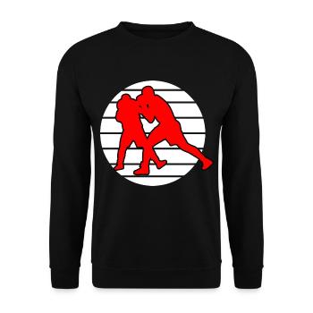 Boxer - Unisex Sweatshirt - black - Front - Alina (178cm) & Michal (187cm)