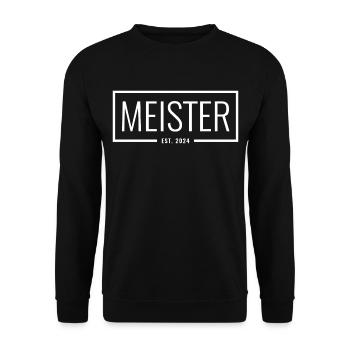 Meister Est. 2024 - Unisex Pullover - Schwarz - Vorne - Alina (178cm) & Michal (187cm)