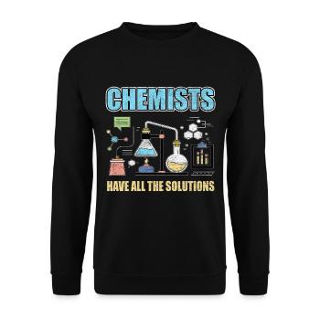 Laboratory Test Tube - Unisex Sweatshirt - black - Front - Alina (178cm) & Michal (187cm)