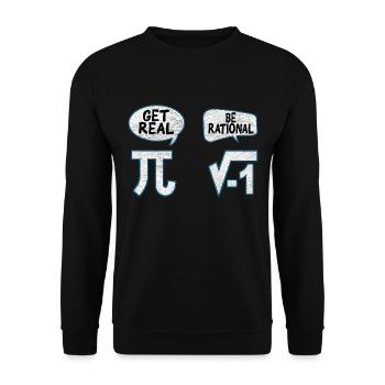 Math teacher Pi Mathematics Math mathematical - Unisex Sweatshirt - black - Front - Alina (178cm) & Michal (187cm)