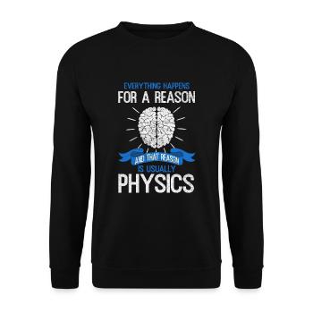 Physik - Unisex Pullover - Schwarz - Vorne - Alina (178cm) & Michal (187cm)