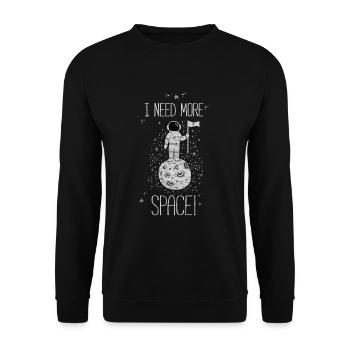 astronaut - Unisex Sweatshirt - black - Front - Alina (178cm) & Michal (187cm)