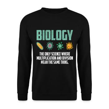 biologie - Sweat-shirt Unisexe - noir - Devant - Alina (178cm) & Michal (187cm)