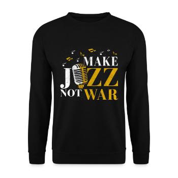 jazz - Unisex Sweatshirt - black - Front - Alina (178cm) & Michal (187cm)