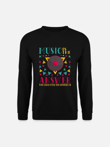 Vinyl Musiker Retro Musik Vinyl Vintage Musizieren - Unisex Pullover - Schwarz