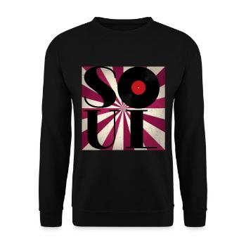 Soul vinyl rétro - Sweat-shirt Unisexe - noir - Devant - Alina (178cm) & Michal (187cm)