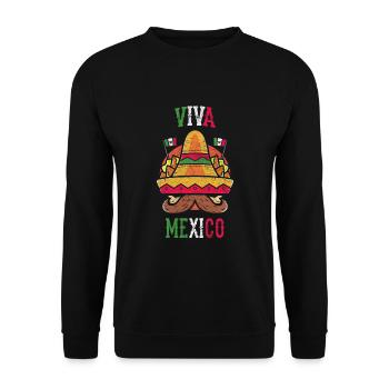 Mexiko Sombrero - Unisex Pullover - Schwarz - Vorne - Alina (178cm) & Michal (187cm)