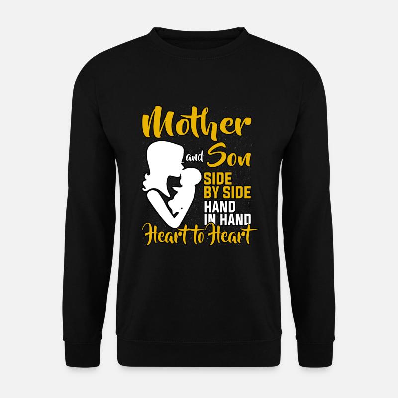 Mutter und Sohn Mama Mom Muttertag Mutterliebe - Unisex Pullover - Schwarz