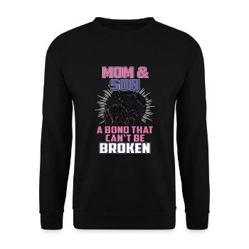 Mutter und Sohn Mama Kind Mutterliebe Mom - Unisex Pullover - Schwarz - Vorne - Alina (178cm) & Michal (187cm)