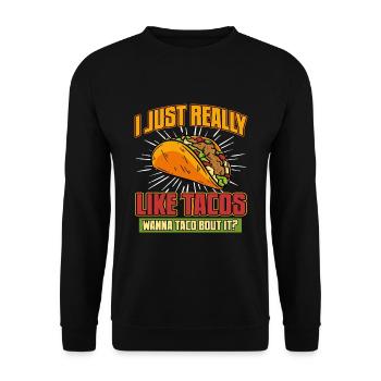 tacos - Unisex Sweatshirt - black - Front - Alina (178cm) & Michal (187cm)