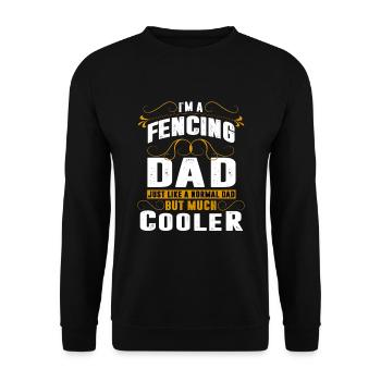 Fencing sword fighting Dad - Unisex Sweatshirt - black - Front - Alina (178cm) & Michal (187cm)