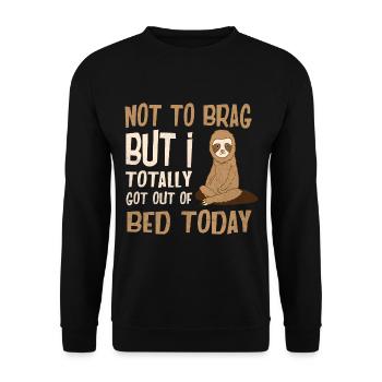 énonciations drôles paresseux animaux images la paresse - Sweat-shirt Unisexe - noir - Devant - Alina (178cm) & Michal (187cm)