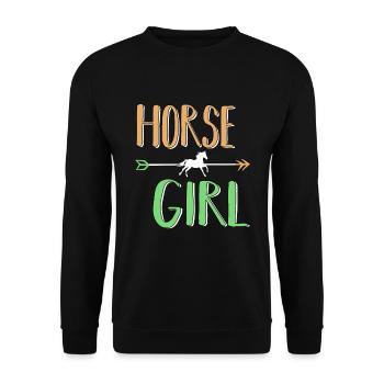 Horse Animals Horse Riding Horse Girl Horse Saying - Unisex Sweatshirt - black - Front - Alina (178cm) & Michal (187cm)