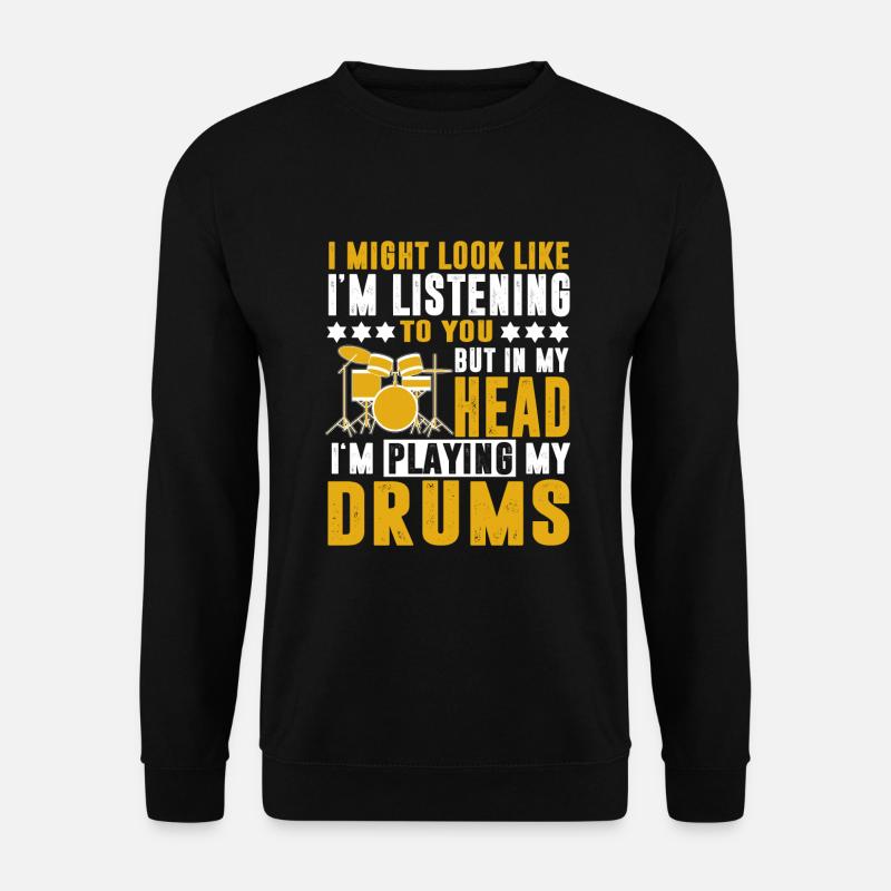 Schlagzeug Schlagzeuger - Unisex Pullover - Schwarz