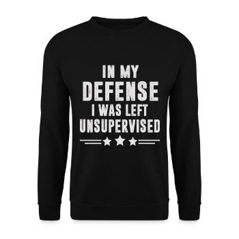 Sarkastisch Sarkasmus - Unisex Pullover - Schwarz - Vorne - Alina (178cm) & Michal (187cm)