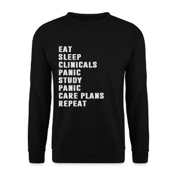 Medicine student student - Unisex Sweatshirt - black - Front - Alina (178cm) & Michal (187cm)