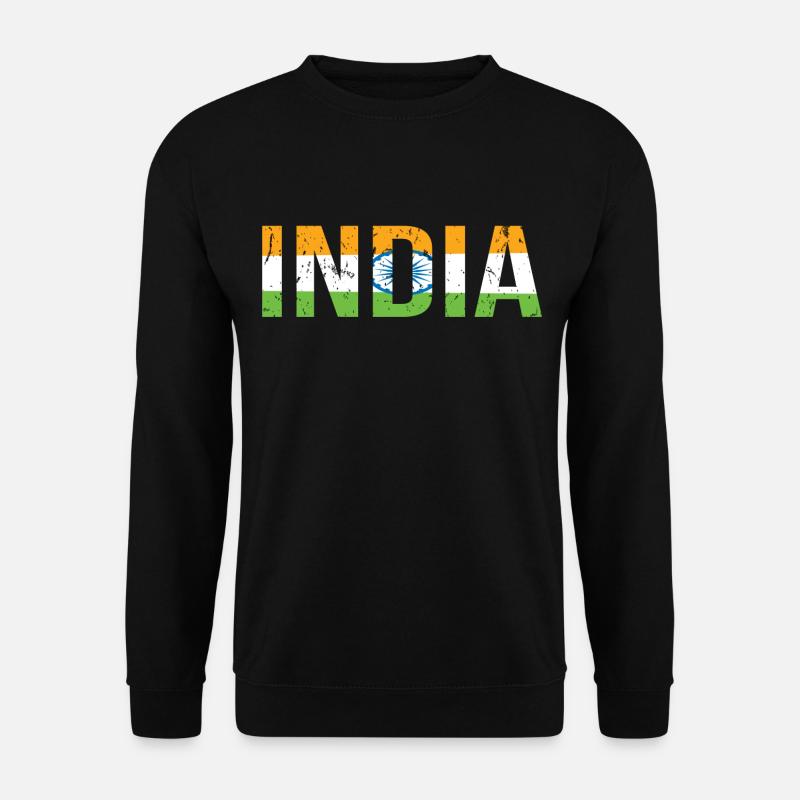 Drapeau inde - Sweat-shirt Unisexe - noir