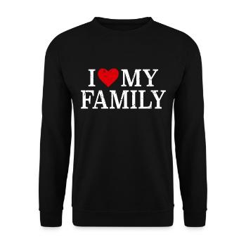famille - Sweat-shirt Unisexe - noir - Devant - Alina (178cm) & Michal (187cm)