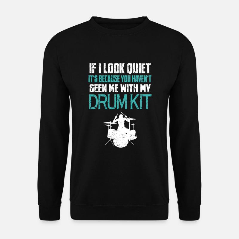 Batteur Drum Bass Drum Drummer Drummer Drumsticks - Sweat-shirt Unisexe - noir