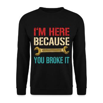 Mechaniker - Unisex Pullover - Schwarz - Vorne - Alina (178cm) & Michal (187cm)