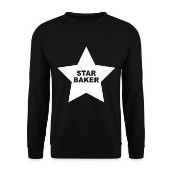 Baked Goods Baker Bakery Baking Star Cook - Unisex Sweatshirt - black - Front - Alina (178cm) & Michal (187cm)
