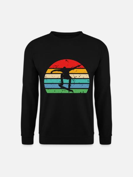 Skateboarder Skateboard Skate Skater Retro - Unisex Sweatshirt - black