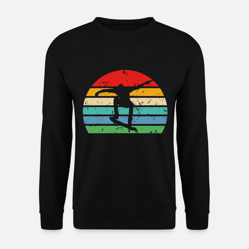 Skateboarder Skateboard Skate Skater Retro skaten - Unisex Pullover - Schwarz
