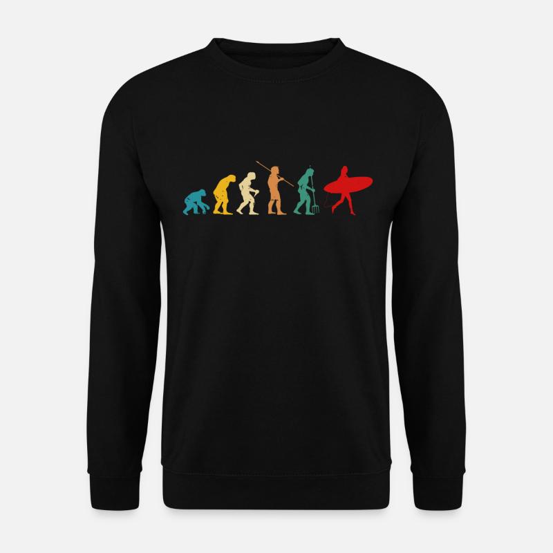Retro Evolution Surfer - Unisex Sweatshirt - black