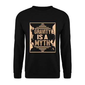 Climbing climber climbing wall mountaineering - Unisex Sweatshirt - black - Front - Alina (178cm) & Michal (187cm)