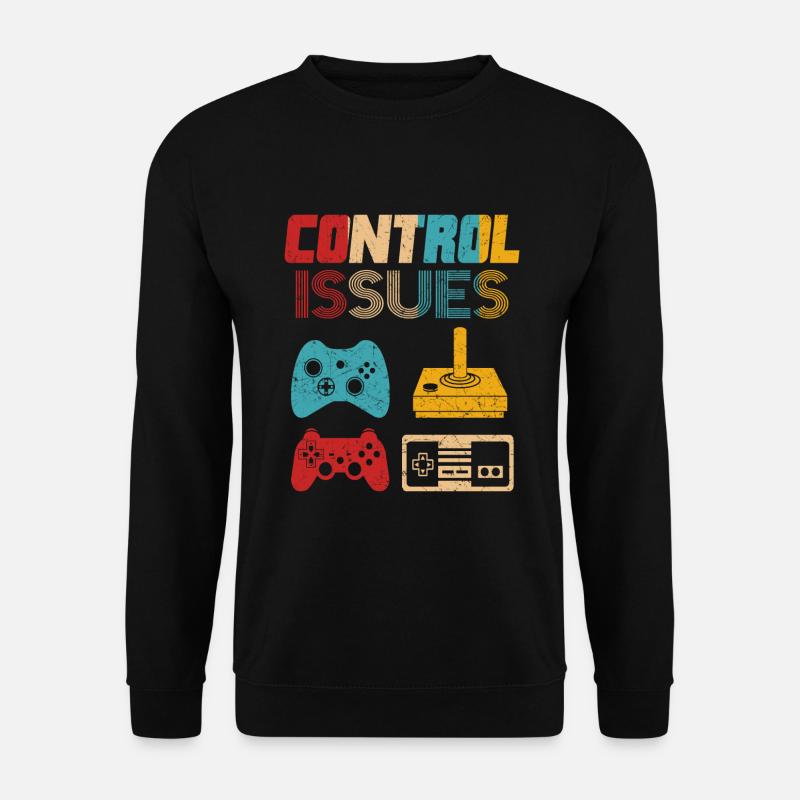 Retrogaming Gamer Gaming Controller Joystick - Unisex Pullover - Schwarz
